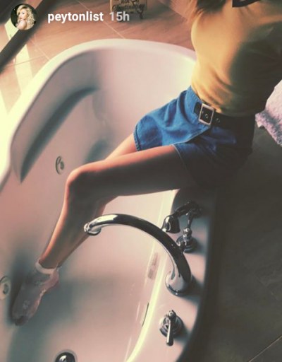 Peyton List Legs In A Tub